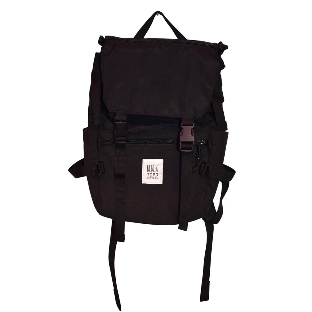 TOPO DESIGNS Rover Pack Classic Backpack Black 20L - Corporate Branding Removed